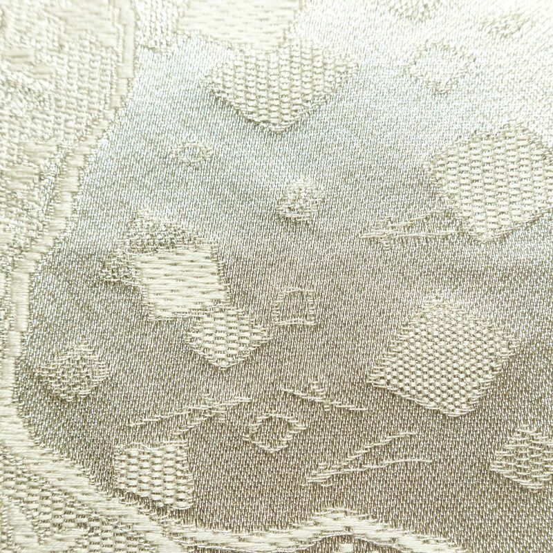 袋帯 未仕立て 佐賀つづれ織 六通柄 フォーマル用 正絹 木の葉・植物柄 銀糸 帯 金・銀_画像4