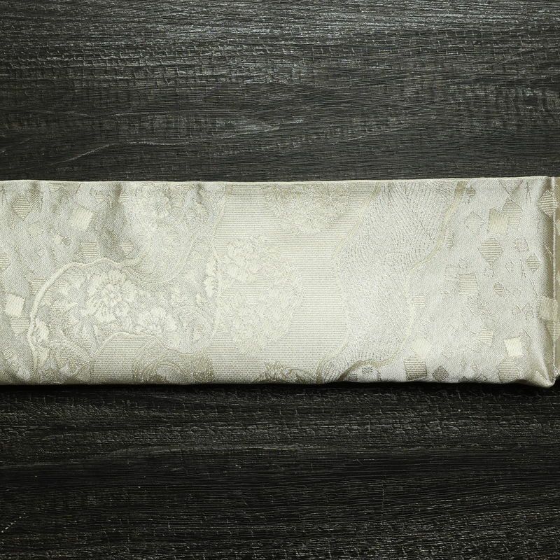 袋帯 未仕立て 佐賀つづれ織 六通柄 フォーマル用 正絹 木の葉・植物柄 銀糸 帯 金・銀_画像15