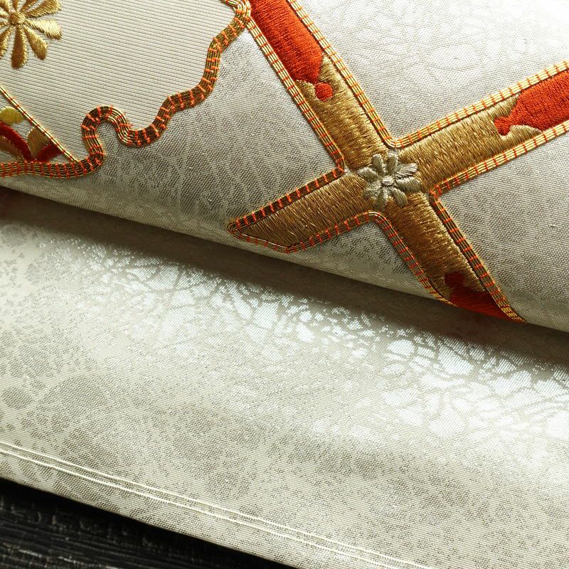袋帯 太鼓柄 金駒刺繍 フォーマル用 正絹 人物・動物柄 花柄 箔 刺繍 金糸 帯 金・銀_画像35