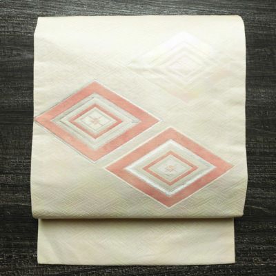 名古屋帯 やまとオリジナル パール箔 太鼓柄 正絹 古典柄 名古屋仕立て