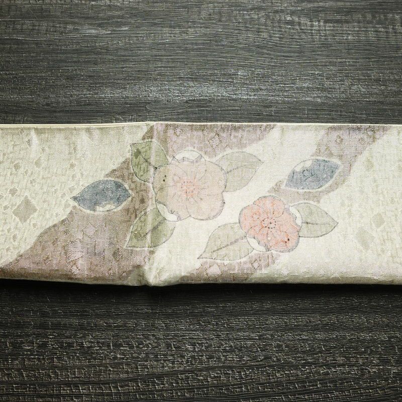 袋帯 太鼓柄 フォーマル用 正絹 木の葉・植物柄 箔 帯 金・銀_画像14