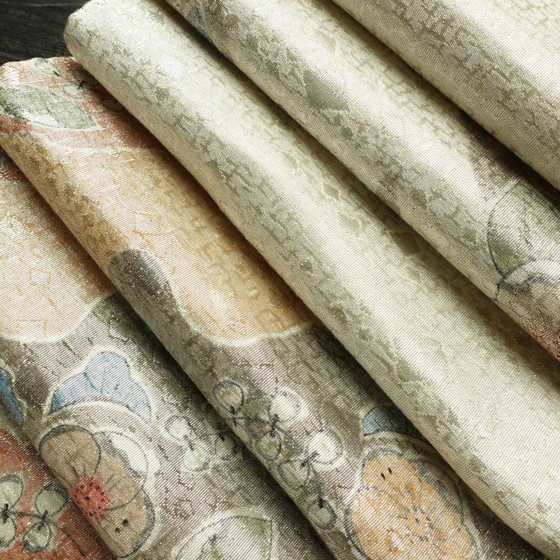 袋帯 太鼓柄 フォーマル用 正絹 木の葉・植物柄 箔 帯 金・銀_画像18