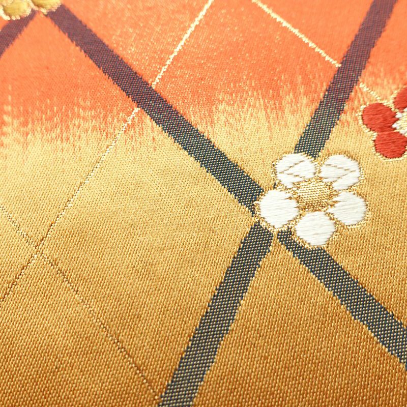 袋帯 リバーシブル 全通柄 美品 フォーマル用 正絹 花柄 箔 金糸 帯 多色使い_画像5