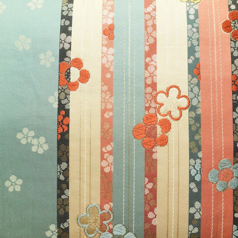 袋帯 リバーシブル 全通柄 美品 フォーマル用 正絹 花柄 箔 金糸 帯 多色使い_画像12