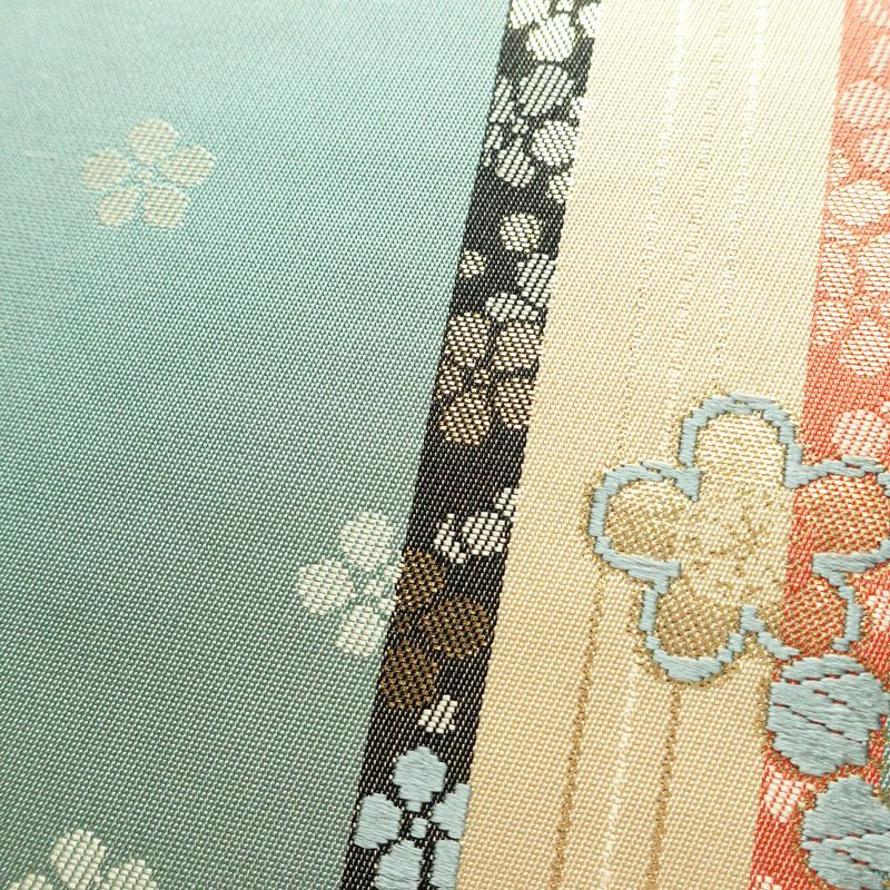 袋帯 リバーシブル 全通柄 美品 フォーマル用 正絹 花柄 箔 金糸 帯 多色使い_画像13