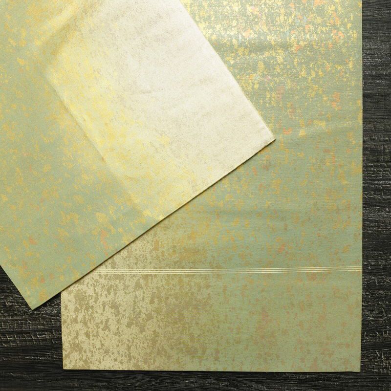 袋帯 太鼓柄 良品 フォーマル用 正絹 人物・動物柄 箔 金彩 帯 黄・黄土色_画像11