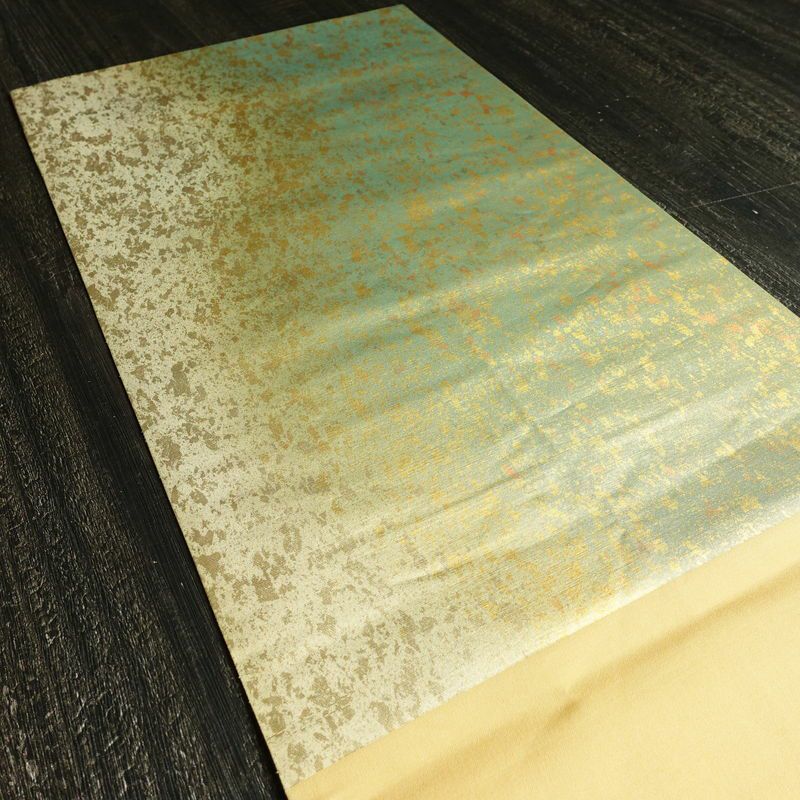 袋帯 太鼓柄 良品 フォーマル用 正絹 人物・動物柄 箔 金彩 帯 黄・黄土色_画像16