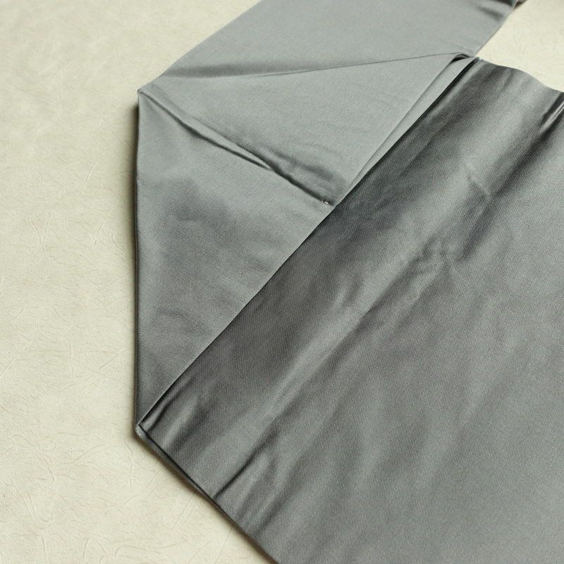 名古屋帯 秀逢錦 太鼓柄 良品 正絹 古典柄 名古屋仕立て 箔 金糸 帯 グレー_画像18