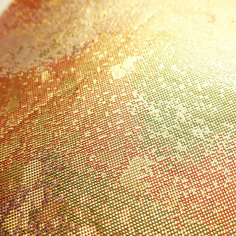 袋帯 六通柄 フォーマル用 正絹 幾何学柄・抽象柄 箔 帯 金・銀_画像5