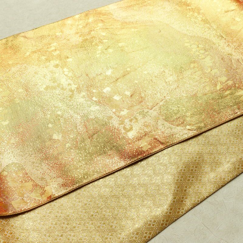 袋帯 六通柄 フォーマル用 正絹 幾何学柄・抽象柄 箔 帯 金・銀_画像11