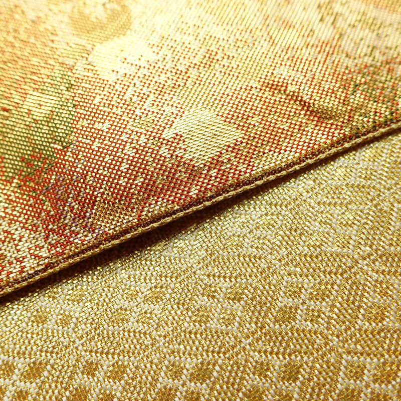 袋帯 六通柄 フォーマル用 正絹 幾何学柄・抽象柄 箔 帯 金・銀_画像12