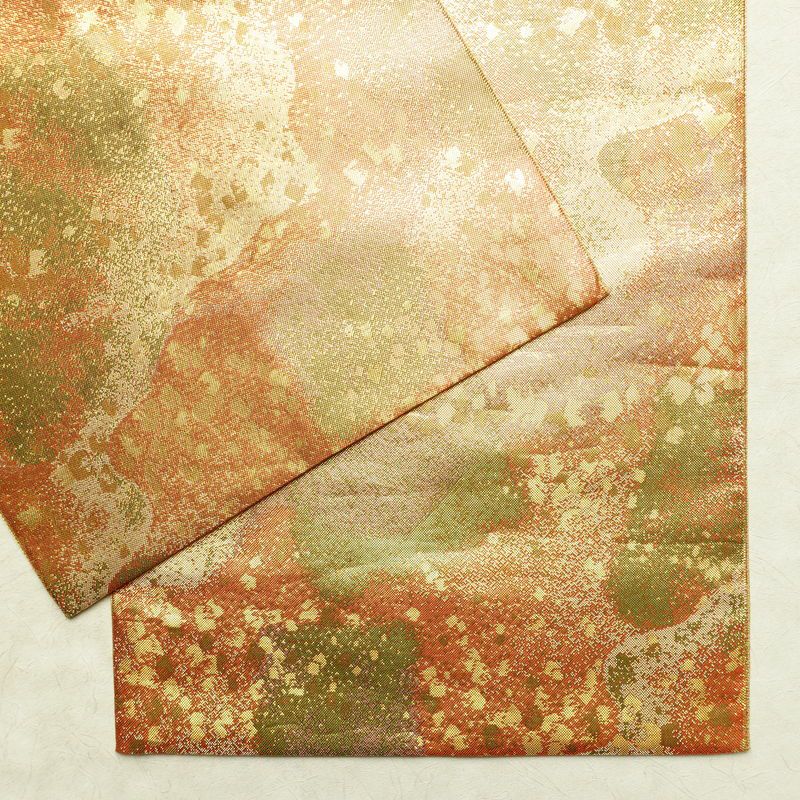 袋帯 六通柄 フォーマル用 正絹 幾何学柄・抽象柄 箔 帯 金・銀_画像13