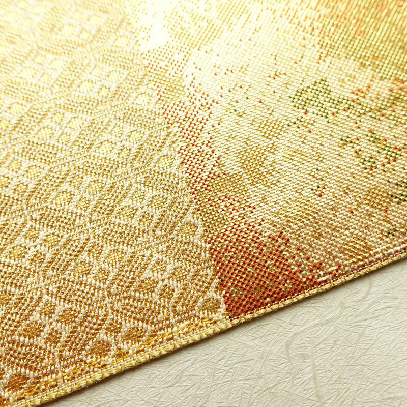 袋帯 六通柄 フォーマル用 正絹 幾何学柄・抽象柄 箔 帯 金・銀_画像17