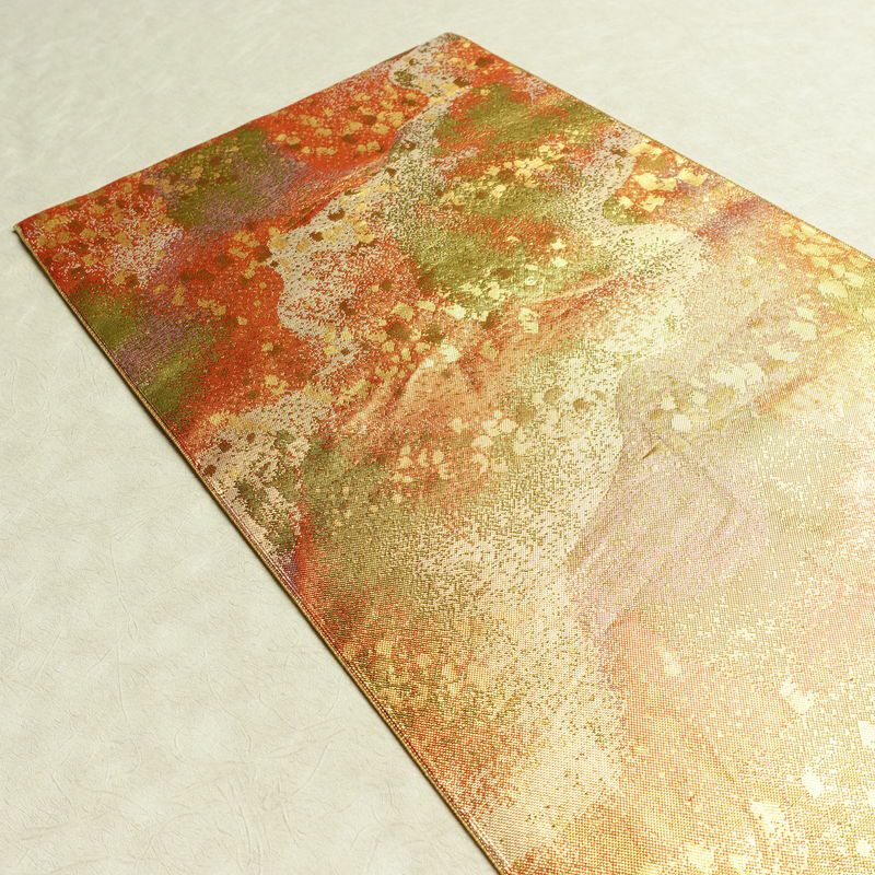 袋帯 六通柄 フォーマル用 正絹 幾何学柄・抽象柄 箔 帯 金・銀_画像18