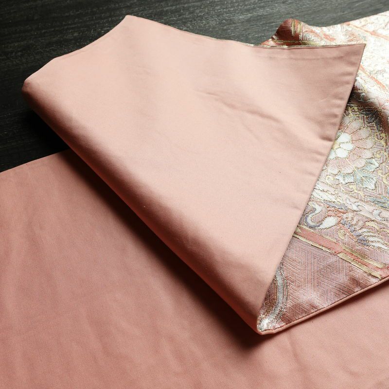 袋帯 六通柄 フォーマル用 正絹 古典柄 箔 帯 ピンク_画像9