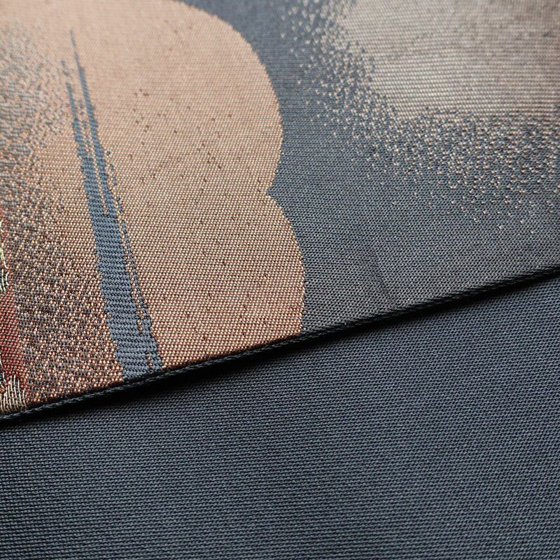 袋帯 六通柄 フォーマル用 正絹 雲柄 帯 青・紺_画像12