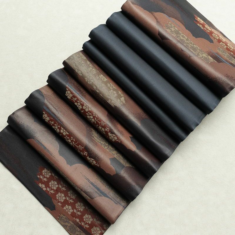 袋帯 六通柄 フォーマル用 正絹 雲柄 帯 青・紺_画像19