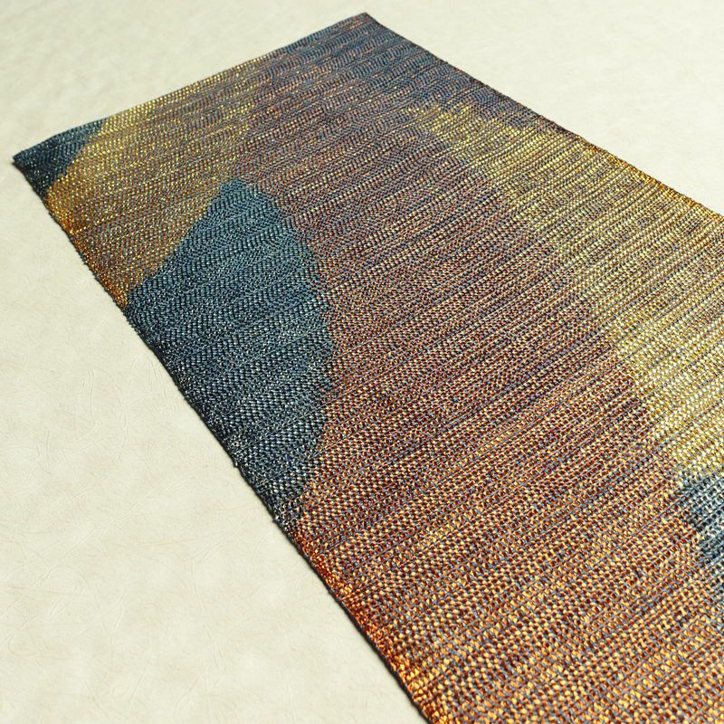 袋帯 全通柄 良品 フォーマル用 正絹 幾何学柄・抽象柄 帯 多色使い_画像16