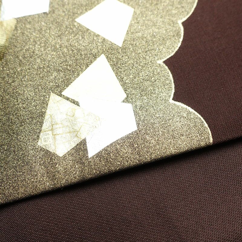 袋帯 太鼓柄 フォーマル用 正絹 雲柄 箔 帯 小豆・エンジ_画像13