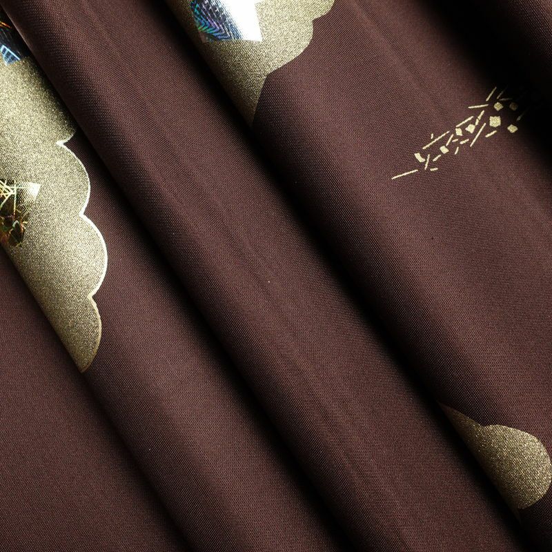 袋帯 太鼓柄 フォーマル用 正絹 雲柄 箔 帯 小豆・エンジ_画像19