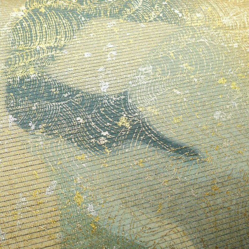 袋帯 全通柄 良品 フォーマル用 正絹 幾何学柄・抽象柄 箔 帯 多色使い_画像3