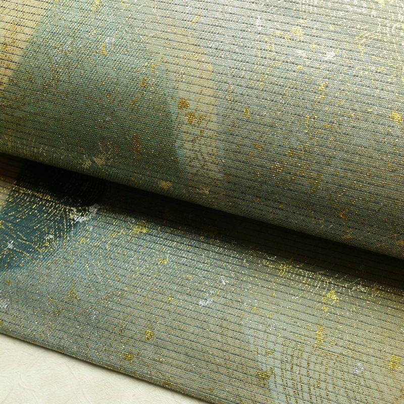 袋帯 全通柄 良品 フォーマル用 正絹 幾何学柄・抽象柄 箔 帯 多色使い_画像8