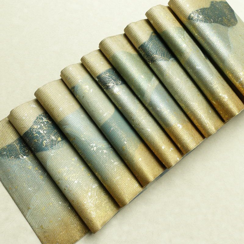 袋帯 全通柄 良品 フォーマル用 正絹 幾何学柄・抽象柄 箔 帯 多色使い_画像18