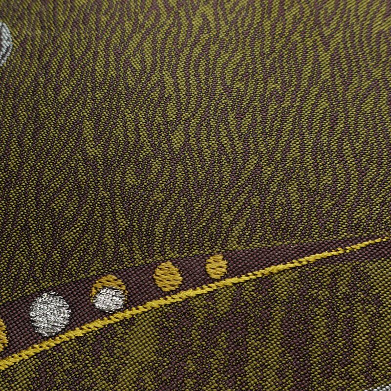 袋帯 六通柄 良品 一般用 正絹 幾何学柄・抽象柄 帯 多色使い_画像6