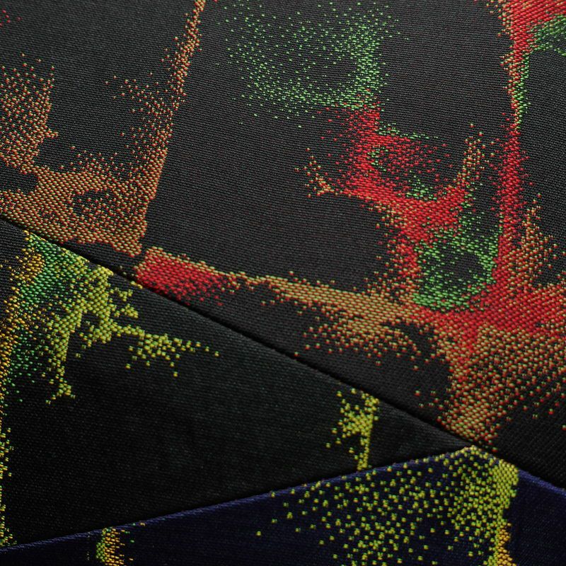 袋帯 全通柄 一般用 正絹 切嵌 幾何学柄・抽象柄 帯 黒_画像6