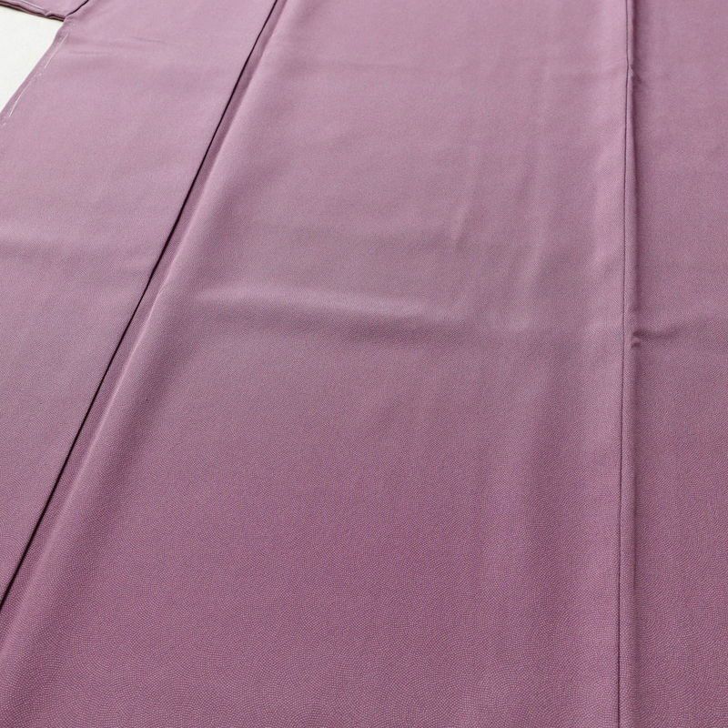 色無地 古法草木染 しつけ糸付き 鮫小紋 正絹 流水・波柄 袷仕立て 身丈169cm 裄丈68.5cm 着物 紫・藤色_画像5