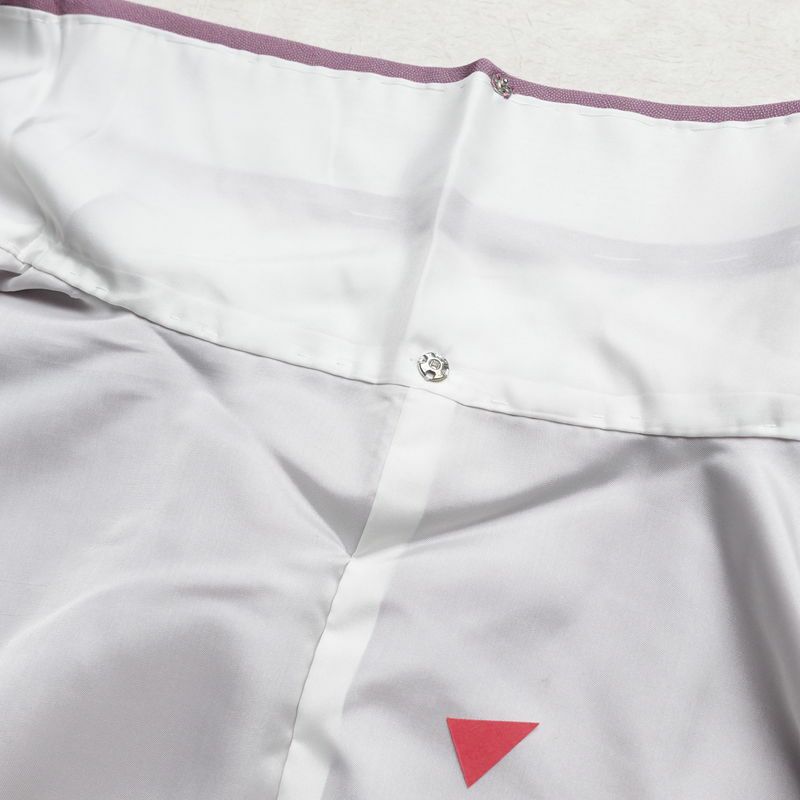 色無地 古法草木染 しつけ糸付き 鮫小紋 正絹 流水・波柄 袷仕立て 身丈169cm 裄丈68.5cm 着物 紫・藤色_画像16