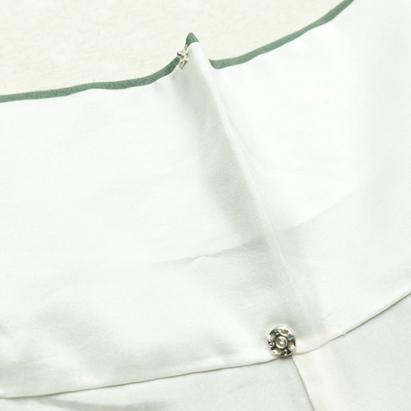 色留袖 縮緬 一つ紋付き 正絹 風景柄 袷仕立て 身丈160cm 裄丈67cm 共八掛 フォーマル 着物 緑・うぐいす色_画像21