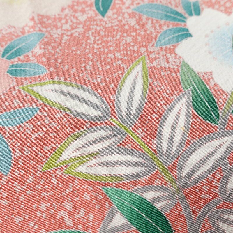 訪問着 良品 落款入り 縮緬 正絹 人物・動物柄 袷仕立て 身丈160cm 裄丈67cm フォーマル 着物 ピンク_画像9