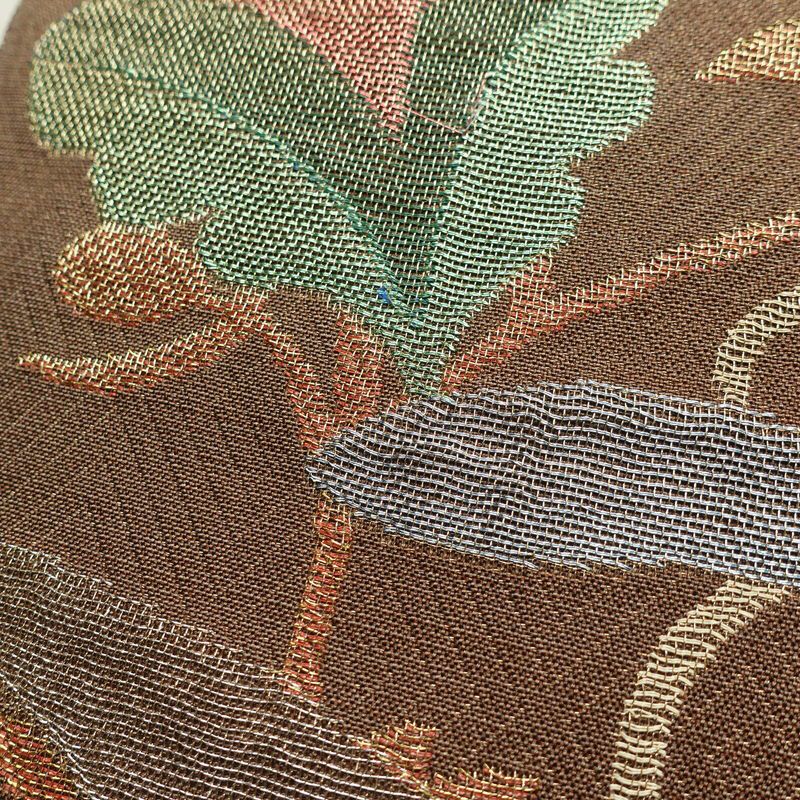 袋帯 太鼓柄 フォーマル用 正絹 人物・動物柄 金糸 帯 茶_画像6