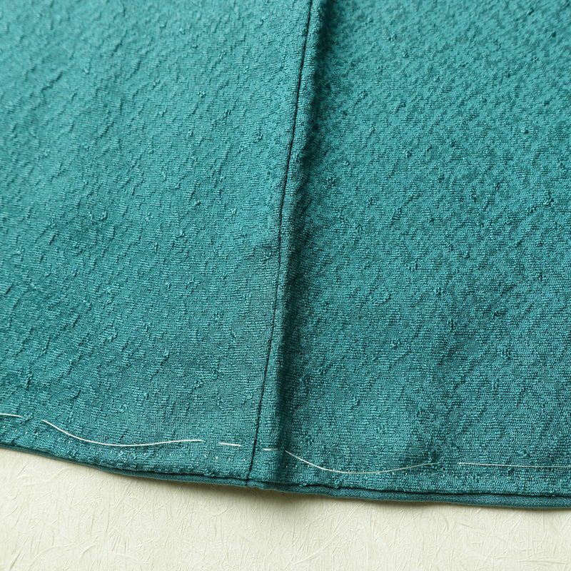 色無地 しつけ糸付き 一つ紋付き 正絹 袷仕立て 身丈148cm 裄丈63cm フォーマル 着物 緑・うぐいす色_画像9