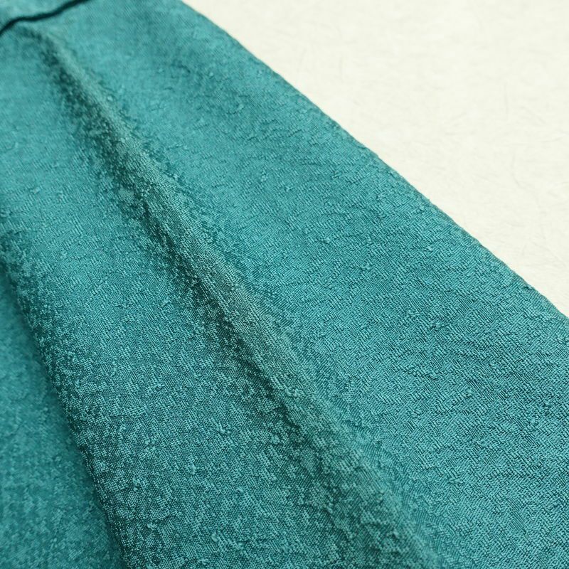 色無地 しつけ糸付き 一つ紋付き 正絹 袷仕立て 身丈148cm 裄丈63cm フォーマル 着物 緑・うぐいす色_画像15