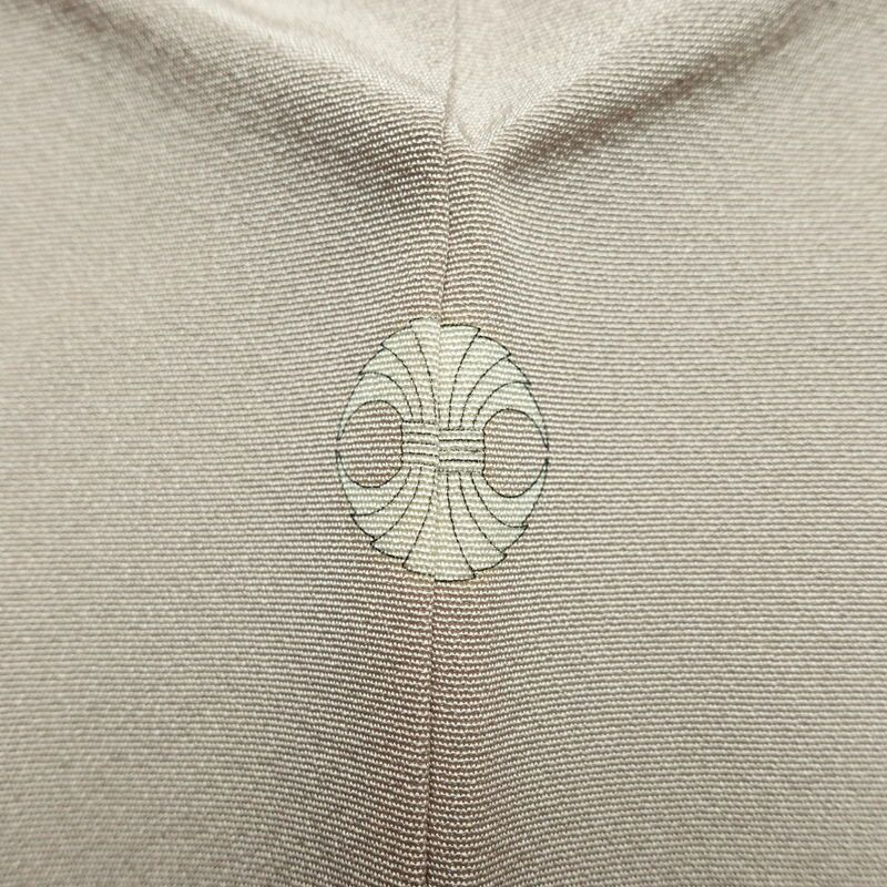 色留袖 三つ紋付き 落款入り 縮緬 正絹 風景柄 袷仕立て 身丈153.5cm 裄丈63cm 共八掛 フォーマル 着物 小豆・エンジ_画像10