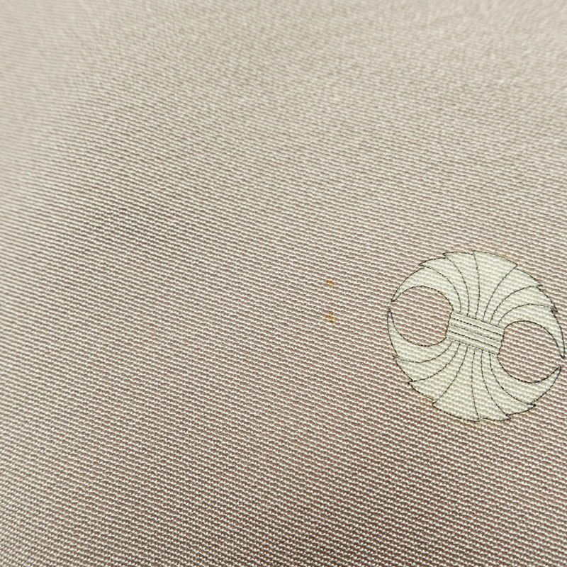 色留袖 三つ紋付き 落款入り 縮緬 正絹 風景柄 袷仕立て 身丈153.5cm 裄丈63cm 共八掛 フォーマル 着物 小豆・エンジ_画像12