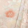 小紋 美品 柄生かし染 しつけ糸付き 一つ紋付き 正絹 花柄 袷仕立て 身丈160cm 裄丈66cm 金彩 着物 ピンク_画像7