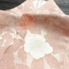 小紋 美品 柄生かし染 しつけ糸付き 一つ紋付き 正絹 花柄 袷仕立て 身丈160cm 裄丈66cm 金彩 着物 ピンク_画像16