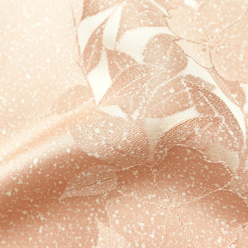 小紋 美品 柄生かし染 しつけ糸付き 一つ紋付き 正絹 花柄 袷仕立て 身丈160cm 裄丈66cm 金彩 着物 ピンク_画像20