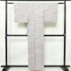 小紋 良品 しつけ糸付き 正絹 花柄 袷仕立て 身丈157.5cm 裄丈66.5cm 箔 着物 紫・藤色_画像2