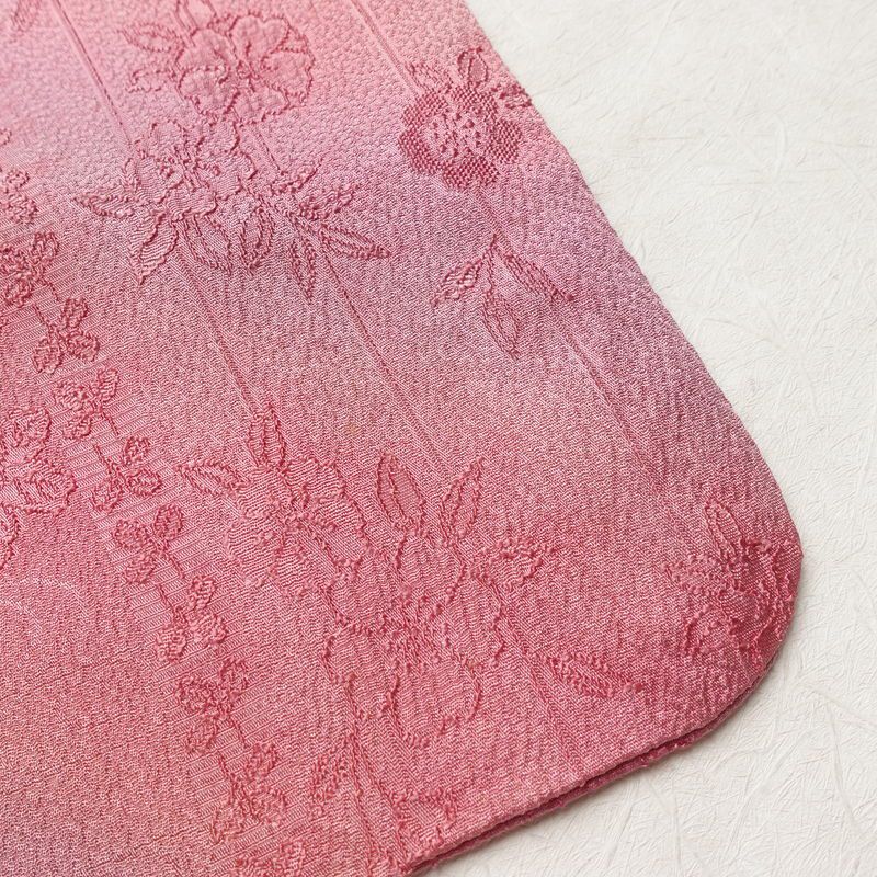 小紋 正絹 花柄 袷仕立て 身丈156cm 裄丈65.5cm 着物 ピンク_画像15