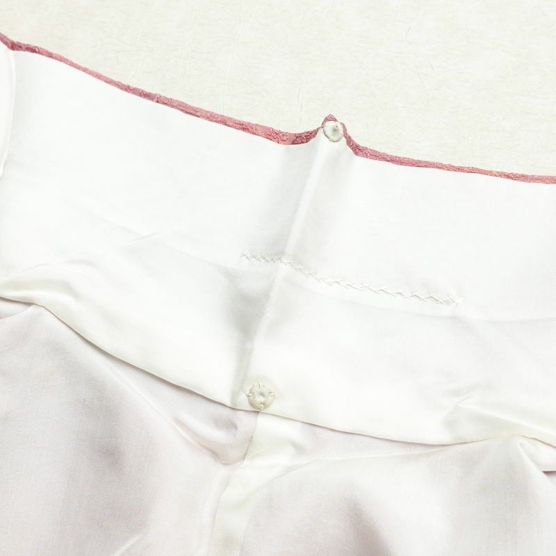 小紋 正絹 花柄 袷仕立て 身丈156cm 裄丈65.5cm 着物 ピンク_画像19