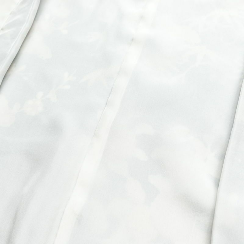 訪問着 良品 しつけ糸付き 正絹 木の葉・植物柄 袷仕立て 身丈165.5cm 裄丈66.5cm 共八掛 金彩 フォーマル 着物 紫・藤色_画像20