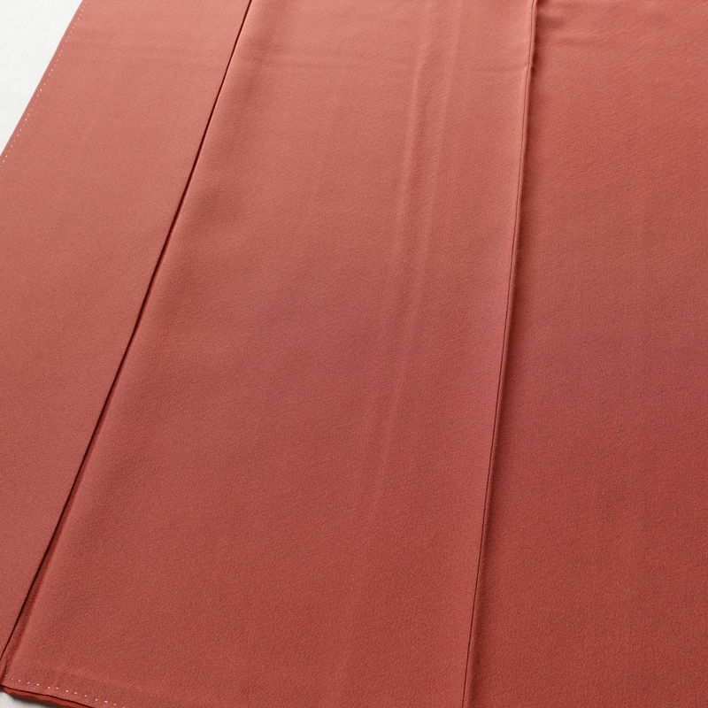 色無地 良品 落款入り 縮緬 一つ紋付き 正絹 無地 袷仕立て 身丈166cm 裄丈67.5cm 一部しつけ糸付き ピンク_画像4