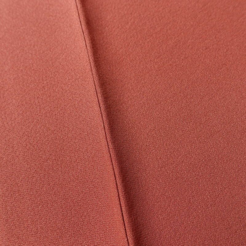 色無地 良品 落款入り 縮緬 一つ紋付き 正絹 無地 袷仕立て 身丈166cm 裄丈67.5cm 一部しつけ糸付き ピンク_画像9