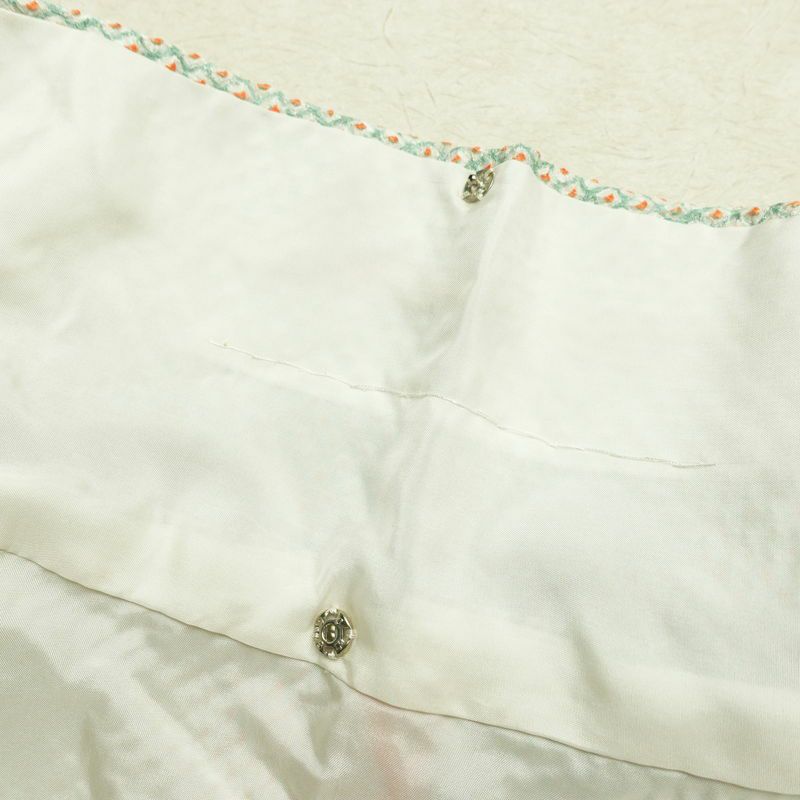 小紋 絞り 総絞り 正絹 古典柄 袷仕立て 身丈155.5cm 裄丈66.5cm 着物 緑・うぐいす色_画像17