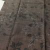 大島紬 良品 純泥染 証紙あり 正絹 木の葉・植物柄 袷仕立て 身丈159.5cm 裄丈63cm 着物 茶_画像5