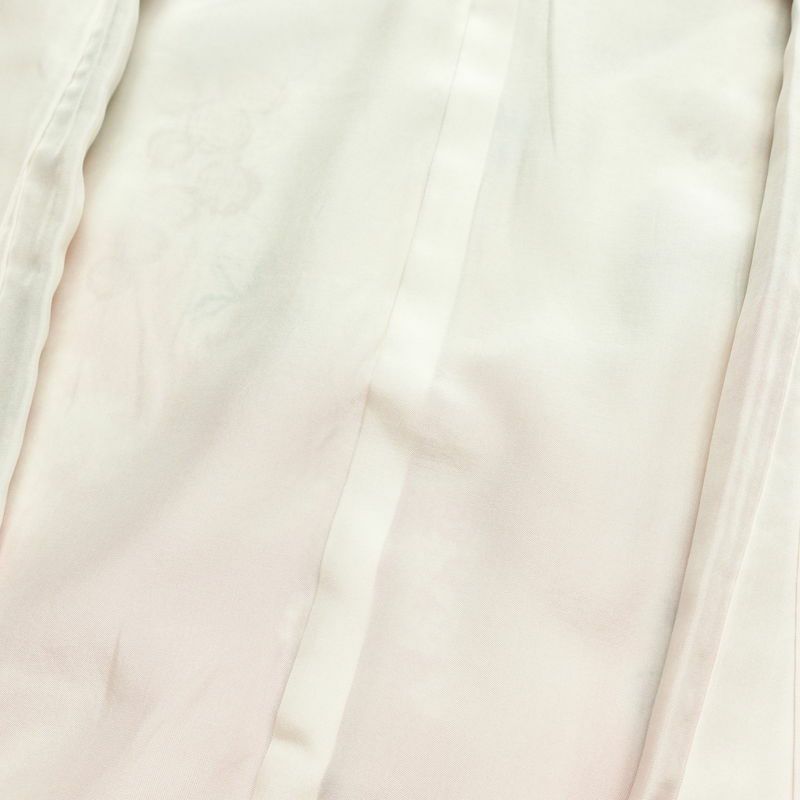 訪問着 美品 正絹 花柄 袷仕立て 身丈158.5cm 裄丈65cm 箔 金彩 フォーマル 華やか 着物 ピンク_画像18